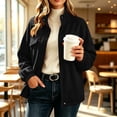 thumbnail image 2 of Tqcoqu Stand Collar Zip Up Jacket for Women, Long Sleeve Loose Casual Sweatshirt Cardigan with Patch Pocket, 2026 Fall Trendy Outfit, 2 of 9
