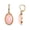 Pink, variant on 1928 Jewelry 14K Gold Dipped Gemstone Green Aventurine Oval Drop Earrings
