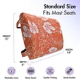 thumbnail image 5 of Orange Lumbar Pillow, Hawaiian Pattern with Tropical Climate Hibiscus Flowers Abstract Summer Flourish, Soft Back Cushion Office Chairs with Adjustable Straps, 14" x 13", Orange White, by Ambesonne, 5 of 7
