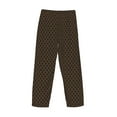 thumbnail image 4 of Kdxio Brown Moroccan Trellis Print Men's Sleep Pajama Pant Lounge Pants with Pockets, 4 of 8