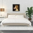 thumbnail image 2 of Novogratz Holly Upholstered Wingback Bed, King, Ivory Velvet, 2 of 20