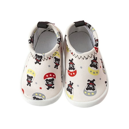 

Gomelly First Walker Shoes Baby Girls Boys Slip On Sock Shoes First Walker Flats Soft Sole Sneakers Toddler Kids Sock Walking Shoes Light Khaki Bear 8.5C