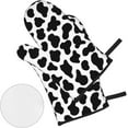 thumbnail image 3 of Cow Print Oven Mitts and Pot Holders Sets of 4 High Heat Resistant Oven Mitts with Oven Gloves and Hot Pads Potholders for Kitchen Cooking Baking Grilling BBQ Non-Slip Cooking Mitts, 3 of 6
