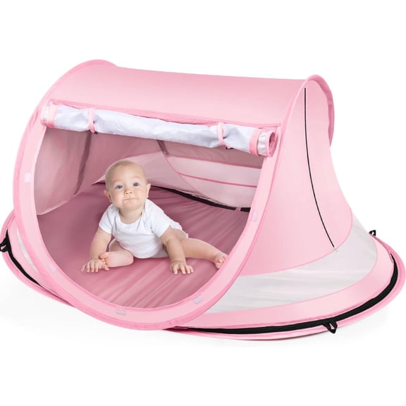 Baby Beach Tent,Large Pop Up Beach Tent Sun Shade for Beach,Portable Baby Travel Tent with Mosquito Net,Indoor Baby Play Tent,UPF 50 UV Protection Sun Shelters for Infants