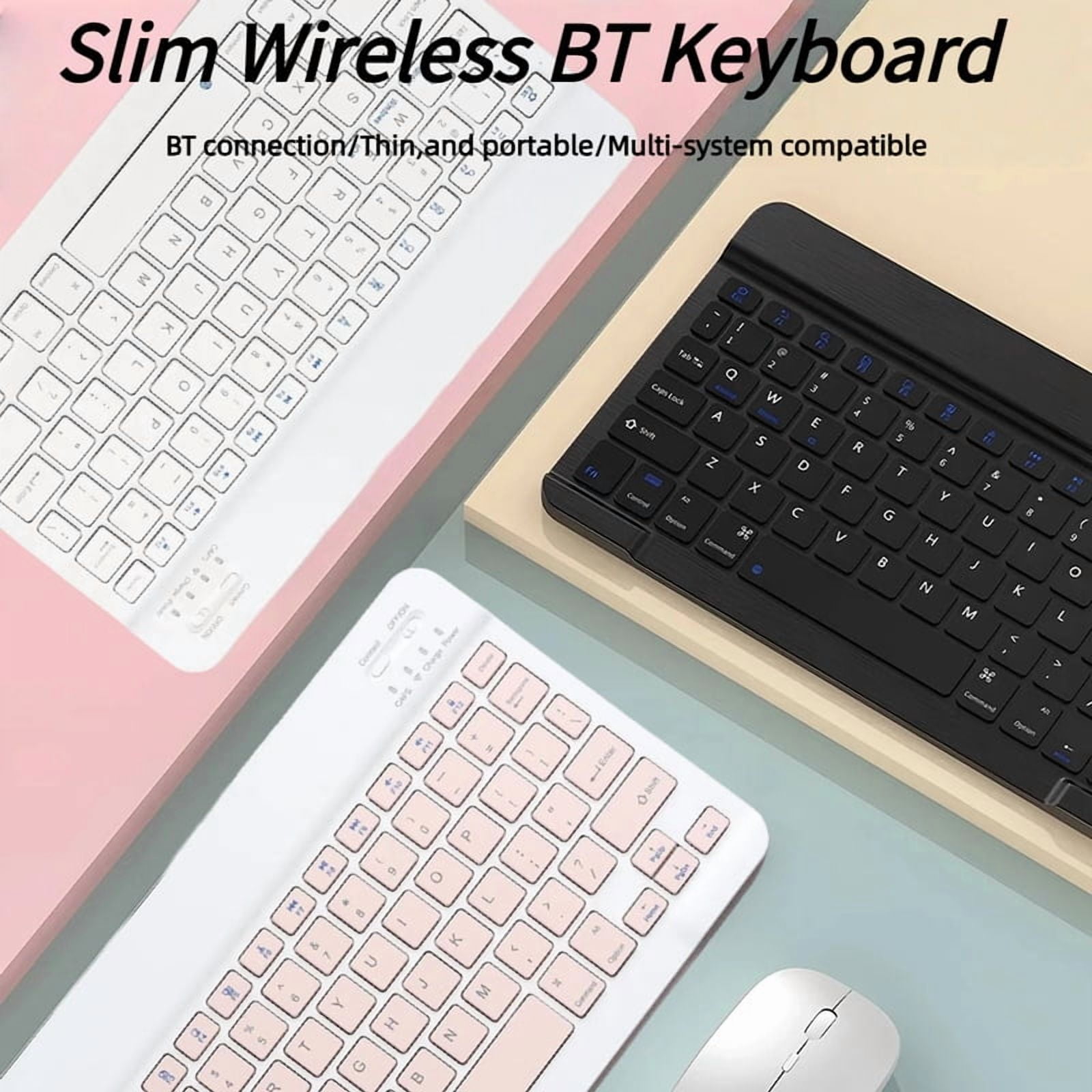 Mini Bluetooth-compatible Keyboard Wireless Keyboard Rechargeable 10 inch 78-Key For Phone Tablet Laptop For Android iOS Windows