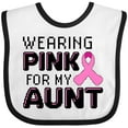thumbnail image 3 of Inktastic Wearing Pink for My Aunt Breast Cancer Awareness Month Boys or Girls Baby Bib, 3 of 4