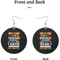 thumbnail image 2 of I'M A Best Math Teacher Of Course I Have Problems Contemporary Round Acrylic Earrings Lightweight Versatile For All Occasions[h736], 2 of 2