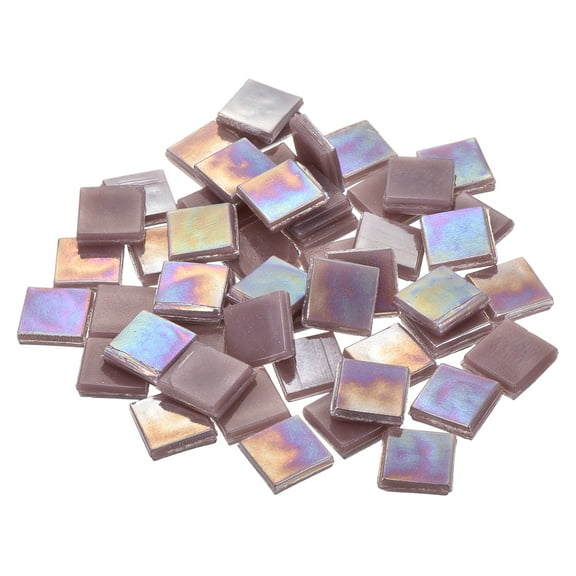 Uxcell 50Pcs Mosaic Tiles, Micro Glass Tiny Mini Mosaic Tile DIY Hobbies Handmade Crystal Free Stone Craft Dark Purple