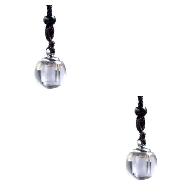 Baohd Memorial Pendant Necklace Perfume Bottle for Ashes Fashion Jewelry Keepsake spherical 2Set