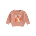 thumbnail image 1 of Gupgi Chandails de Pâques pour Tout-Petits 0-3 Ans Bébé Lapin Carotte Imprimé Pull Manches Longues Col Rond Côtelé, 1 of 9