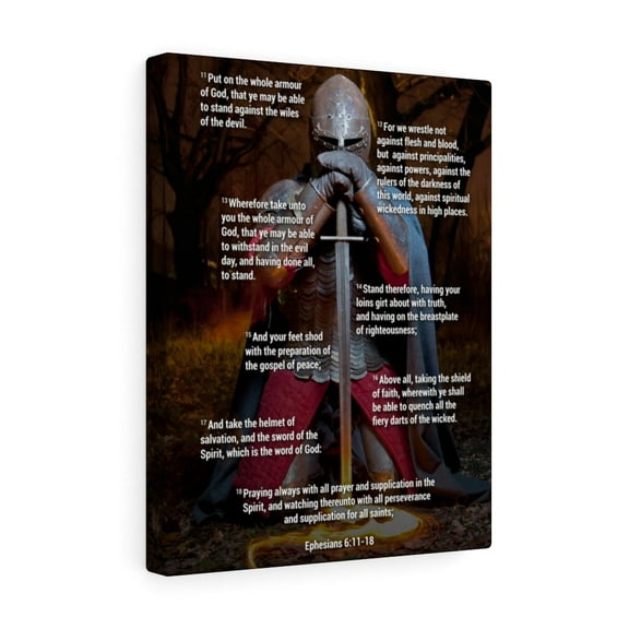 Scripture Walls Armour of God Ephesians 6:11-18 Bible Verses Canvas Christian Wall Art Ready to Hang Unframed