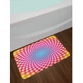 thumbnail image 2 of Psychedelic Bath Mat, Contemporary Style Dotted Pattern with Ombre Effect Optical Illusion Design, Plush Bathroom Decor Mat with Non Slip Backing, 29.5" X 17.5", Multicolor, by Ambesonne, 2 of 2