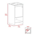 thumbnail image 6 of DeeHome Westbury 1-Shelf Freestanding Vanity Cabinet White, 6 of 7