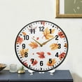 thumbnail image 4 of Yayeee Wall Clock Battery Operated 11.9" Silent Non-Ticking for Living Room, Watercolor Autumn Leaves, 4 of 8