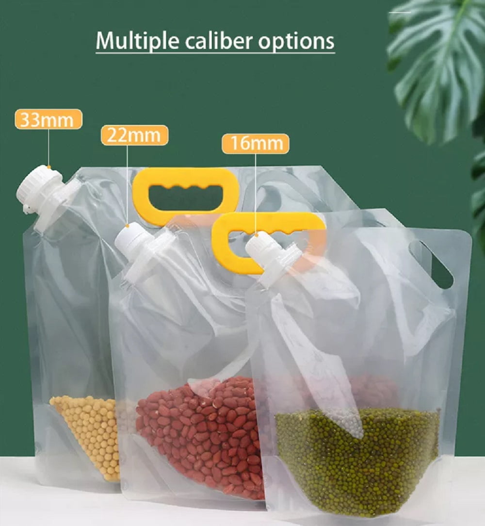 Yirtree Grain Moisture-proof Sealed Bag, Transparent Grain Storage Suction  Bags, Resealable Airtight Smell Proof Packaging Baggies, Stand Up Food