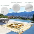 thumbnail image 3 of Sunflower Outdoor Rug for Patio/Deck/Porch, Non-Slip Large Area Rug 6 x 9 Ft, Gnomes Yellow Checkered Eucalyptus Leaves Indoor Outdoor Rugs Washable Area Rugs, Reversible Camping Rug Carpet Runner, 3 of 8