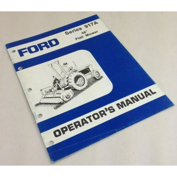 Ford Series 917A 48" Flail Mower Operators Owners Manual Adjustments Operation