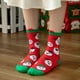 thumbnail image 4 of Calcetines grandes de algodón para mujer, Medias Rojas de moda, resistentes al desgaste, elementos navideños suaves, no se decolora fácilmente, 4 of 4