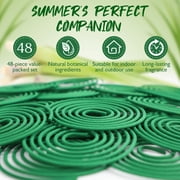 SCENTORINI Citronella Coils, 48 Pcs Lemongrass Incense for Backyards, Pool Side, Patio, Including Holder