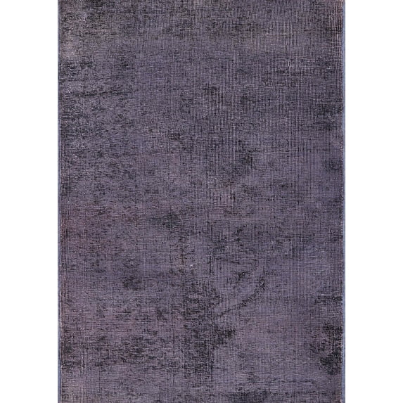 Ahgly Company Machine Washable Indoor Rectangle Industrial Modern Plum Purple Area Rugs, 4' x 6'