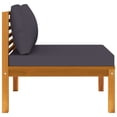 thumbnail image 2 of vidaXL 2 Piece Sofa Set with Dark Gray Cushions Solid Acacia Wood, 2 of 24