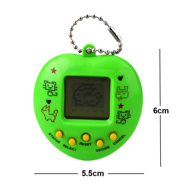 Máquina De Juegos Electronic Pet Game Hearts Nostálgico Virtual E-pet Interactive Toys (Verde) Sywqhk libre de BPA