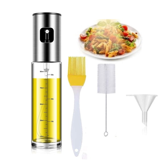 Olive Oil Sprayer Mister,Oil Sprayer for Cooking,100ml Glass Olive Oil Spray Bottle,Kitchen Gadgets Accessories for Air Fryer,Canola Oil Spritzer,Widely Used for Salad Making,Baking,Frying,BBQ