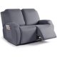 thumbnail image 1 of Nvzi Funda de sofá elástica de jacquard, funda de sillón reclinable para sala de estar, fácil de instalar, lavable, protector de sofá de 2 plazas (gris), 1 of 4