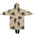 thumbnail image 2 of Oversized Wearable Blanket Hoodie,Cute Labrador Sherpa Blanket Hoodie with Super Pockets,Super Warm Fuzzy Pullover for Women & Men, 2 of 6