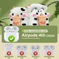 thumbnail image 3 of Funda para AirPods 4 Skyconser Cute Cow con kit de limpieza, 3 of 6