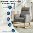 thumbnail image 6 of Rocking Chair Nursery Chair with Foot Rest, Nursery Rocking Chairs with Pocket，Baby Nursery Glider Rocker for Living Room, 6 of 6