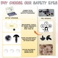 thumbnail image 3 of Purpurina Safety Eyes MUCUNNIA, 162 unidades, de 6 a 24 mm, para tejer a ganchillo, 3 of 7