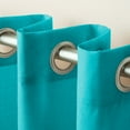 thumbnail image 4 of Exclusive Home Curtains Loha Linen Grommet Top Curtain Panel Pair, 54x96, Blue Teal, 4 of 8