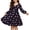 Navy Blue Floral, variant on Lanbubble Girls Fall Dress Long Sleeve Floral Tiered Casual Flowy Dresses Square Neck A Line 7-14Y