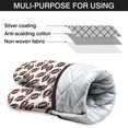 thumbnail image 7 of Cute Oven Mitts,Brown Footballs Repeat Pattern Oven Mitt 2-Pack Set,Kitchen Gloves for Oven,Heat Resistant Oven Mitts 7.7"x12", 7 of 7