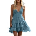 thumbnail image 3 of Sentmoon V Neck Maxi Dress Breathable Regular Fit Woman Dress 2026 Summer Solid Color Sleeveless Womens Dresses for Wedding Guest Going Out for Work and Weekend S-XXXL, 3 of 7