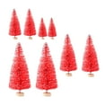 thumbnail image 2 of yotijay 8 Pieces Mini Artificial Christmas Tree 4 Sizes for Tabletop Home Decor Red, 2 of 9