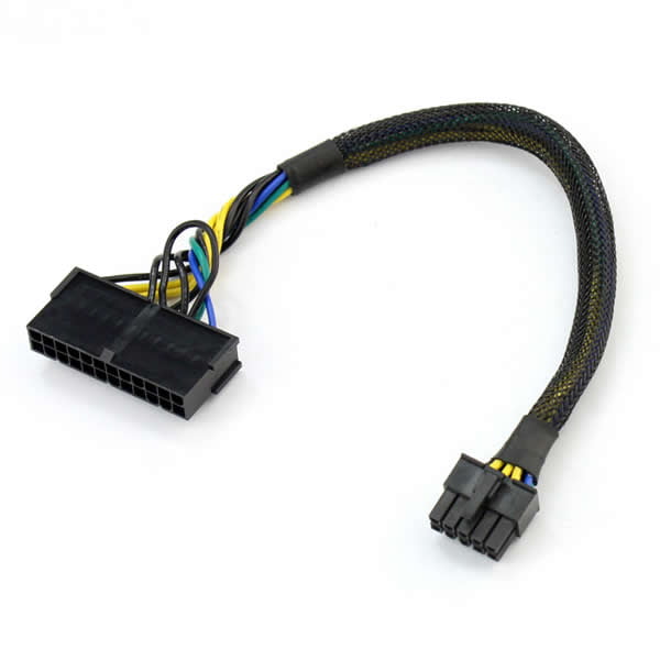 2PCS 24Pin to 10Pin ATX Power Supply Cable Motherboard Adapter Convertor Cable 