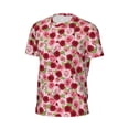 thumbnail image 6 of Wukai Rose Flowers Print Men's Short-Sleeved Mesh T-Shirt,Quick-Dry Short Sleeve Workout T-Shirt-Large, 6 of 8