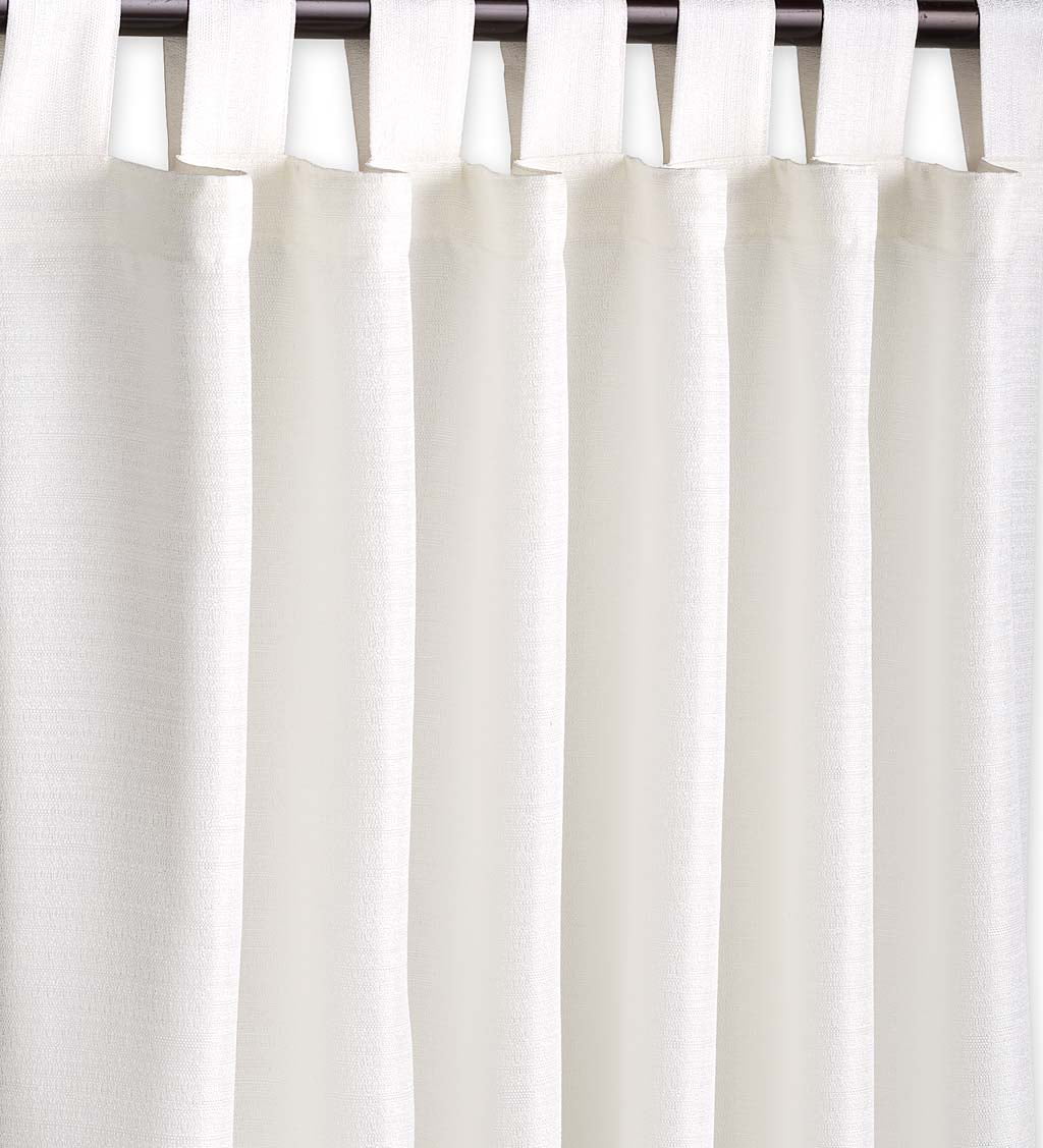 Outdoor Woven Grasscloth Curtain Panel w/ Tab Top, 54'' W x 108'' L ...