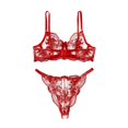 thumbnail image 4 of Lingerie Porte-Jarretelles en Résille Florale Aguichant 2 Pcs, 4 of 8