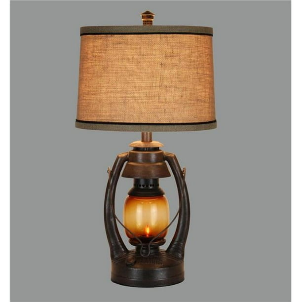 Vintage Direct Cl2400s Lantern Table, Dimmable Electric Lantern Table Lamp Large Rustic Rust Finish