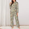 thumbnail image 2 of Kdxio Marine Sailing Badges Women's Pajama Sets Long Sleeve Button Down Sleepwear Nightwear Soft Pjs Lounge Sets-Medium, 2 of 7