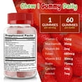 thumbnail image 2 of Vitamin B Complex with Vitamin C Gummies 2 Pack | Great Tasting Natural Strawberry Flavor Daily Energy and Nerve System Supplement, 2 of 7