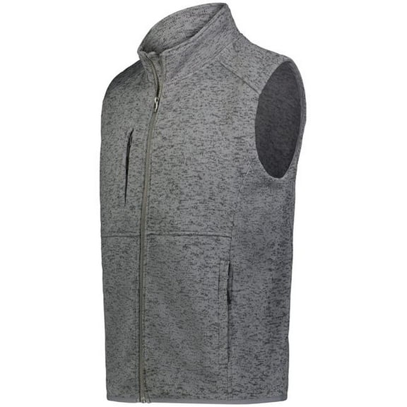 Holloway 223542.R13.M Alpine Sweater Fleece Vest, Graphite Heather - Medium