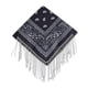 thumbnail image 4 of Pañuelo con diamantes de imitación, pañuelo con flecos para discoteca, bandana para el pelo de Cachemira, pañuelo, pulsera para fiesta, envoltura para Negro Salvador Pañuelo bufanda, 4 of 9