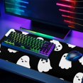 thumbnail image 2 of NSESSHome Halloween Ghost Mouse Pad Cartoon Spooky Spirit Extended Desk Mat Non-Slip Rubber Base Stitched Edge Large Black White Mousepad for Desk Gaming Laptop Desktop, 35.4x15.7 Inch, 2 of 5