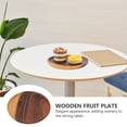 thumbnail image 4 of Yardwe 1Pc Wooden Tray Fruit Tray Solid Wood Round for Tsgiving Cafés, 4 of 8