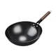 thumbnail image 2 of Sartén Wok Antiadherente Sartenes Manuales Sartén de Hierro Forjado Sin Recubrimiento Inducción de Gas 38 cm, 2 of 9
