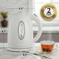 thumbnail image 6 of OVENTE Electric Kettle, 1.7L Fast Boiling Water Heater for Coffee or Tea, BPA Free with Water Level Gauge, Auto Shut-Off, Boil-Dry Protection, Indicator Light and Removable Filter, White KP72W, 6 of 8